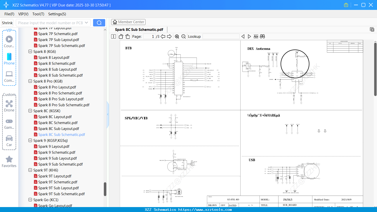 Tecno Spark 8C Sub Schematic